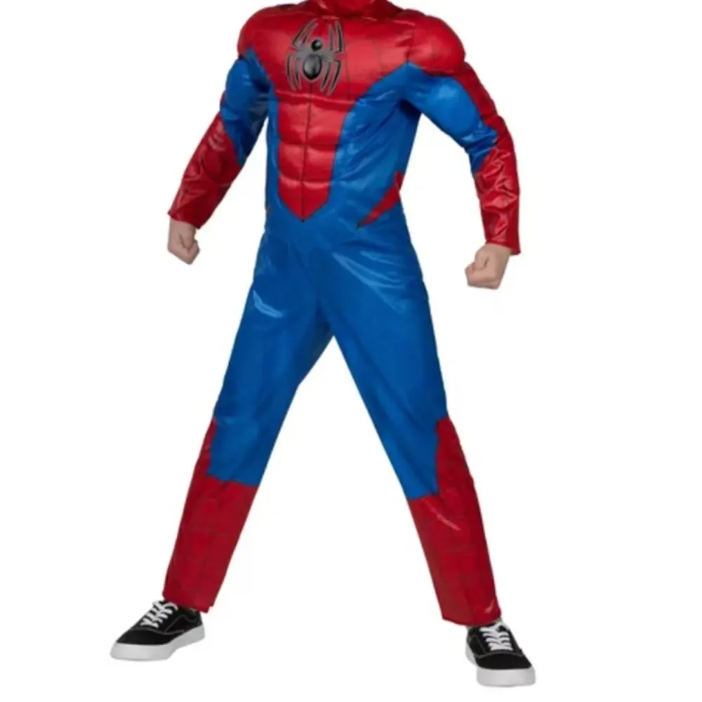 Boy Marvel Spiderman Padded Bodysuit Costume (no mask) - Size S 6/7 - NWT